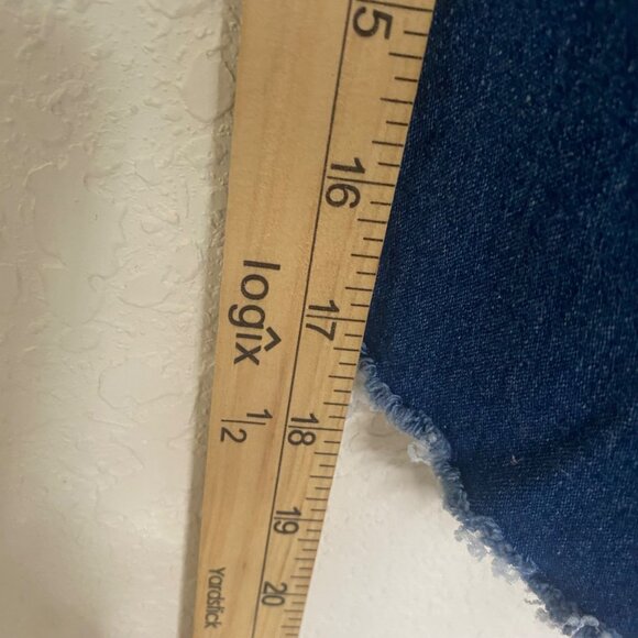 AG ADRIANO GOLDSCHMIED Denim Crop Overalls Women 16W Blue Distressed - Picture 12 of 16